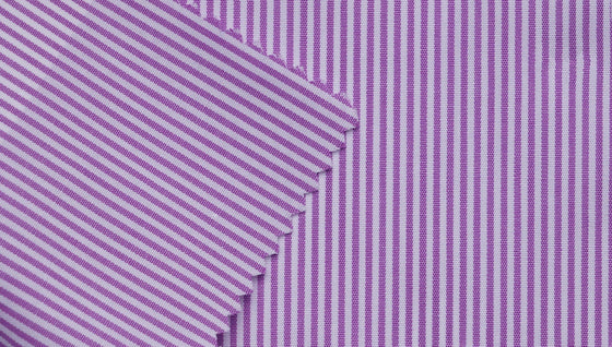 Lilac pencil stripe cotton shirting fabric