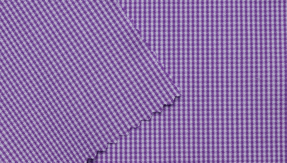 Lilac houndstooth 100% cotton shirting fabric