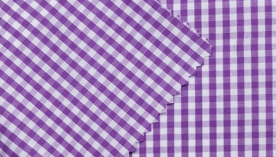 Purple Gingham Check shirting fabric