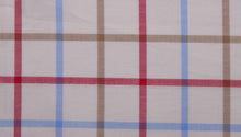  Blue and Red Brushed Cotton country check tattersall fabric