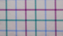  Green and magenta brushed tattersall cotton shirting fabric