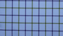  Navy and Olive Brushed Cotton country check tattersall fabric