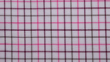  Wine and Pink Brushed Cotton country check tattersall fabric