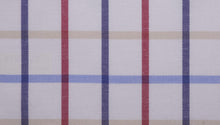  Navy and Red Brushed Cotton country check tattersall fabric