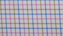  Pink and Olive Brushed Cotton country check tattersall fabric