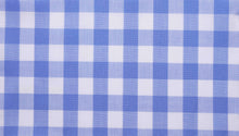  Blue Gingham Check shirting fabric