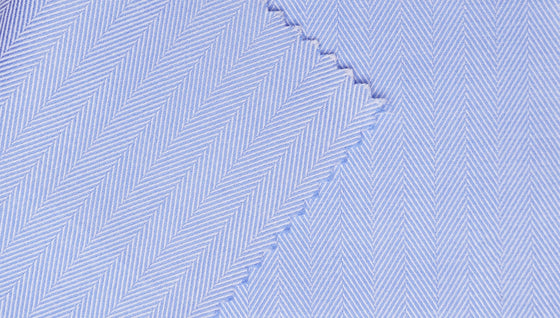 Blue herringbone cotton Shirting fabric